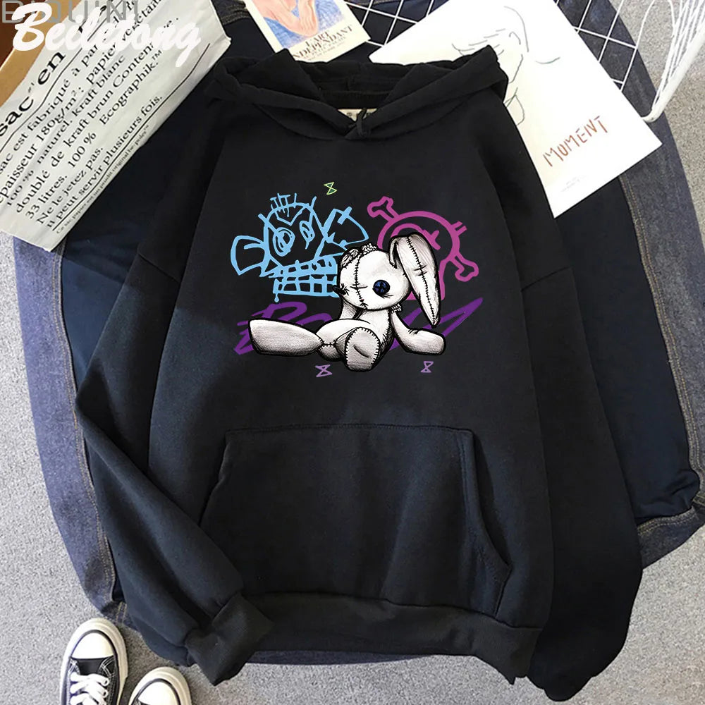 Arcane Jinx Monkey Doll Graffiti Hoodie - Unisex Streetwear