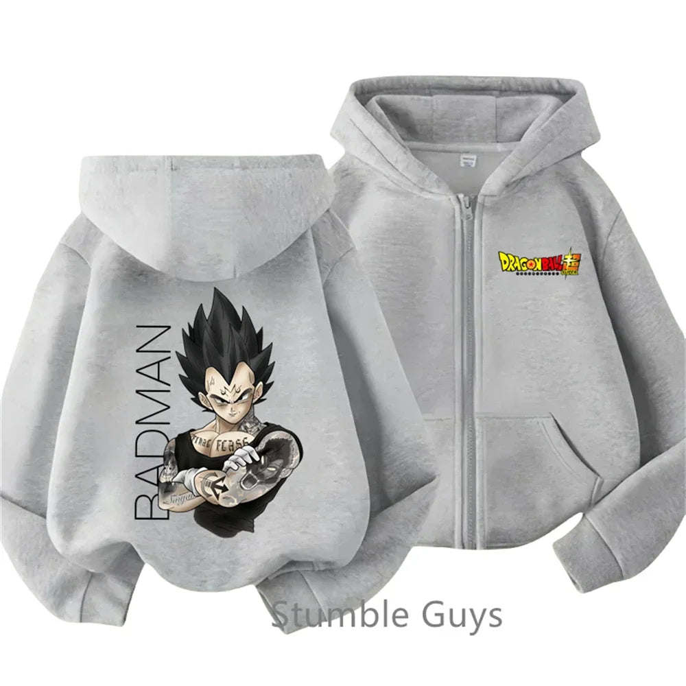 Dragonball Z Kids Goku Zipper Hoodie - Long Sleeve Casual Jacket