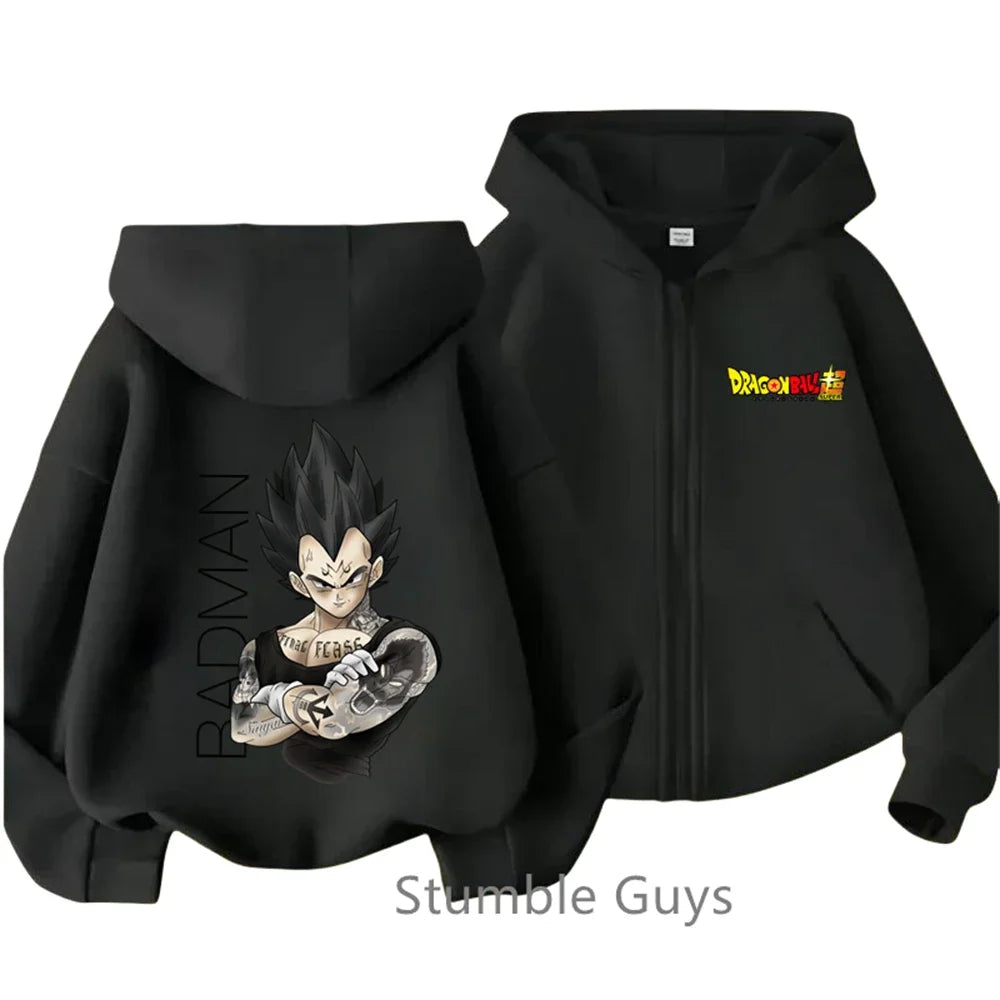 Dragonball Z Kids Goku Zipper Hoodie - Long Sleeve Casual Jacket