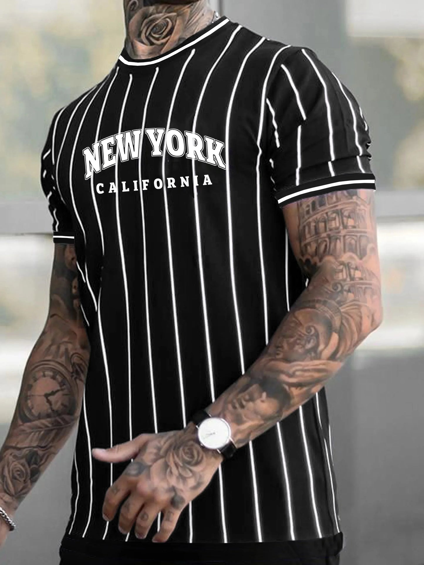 Sporty Striped T-Shirt for Women and Men