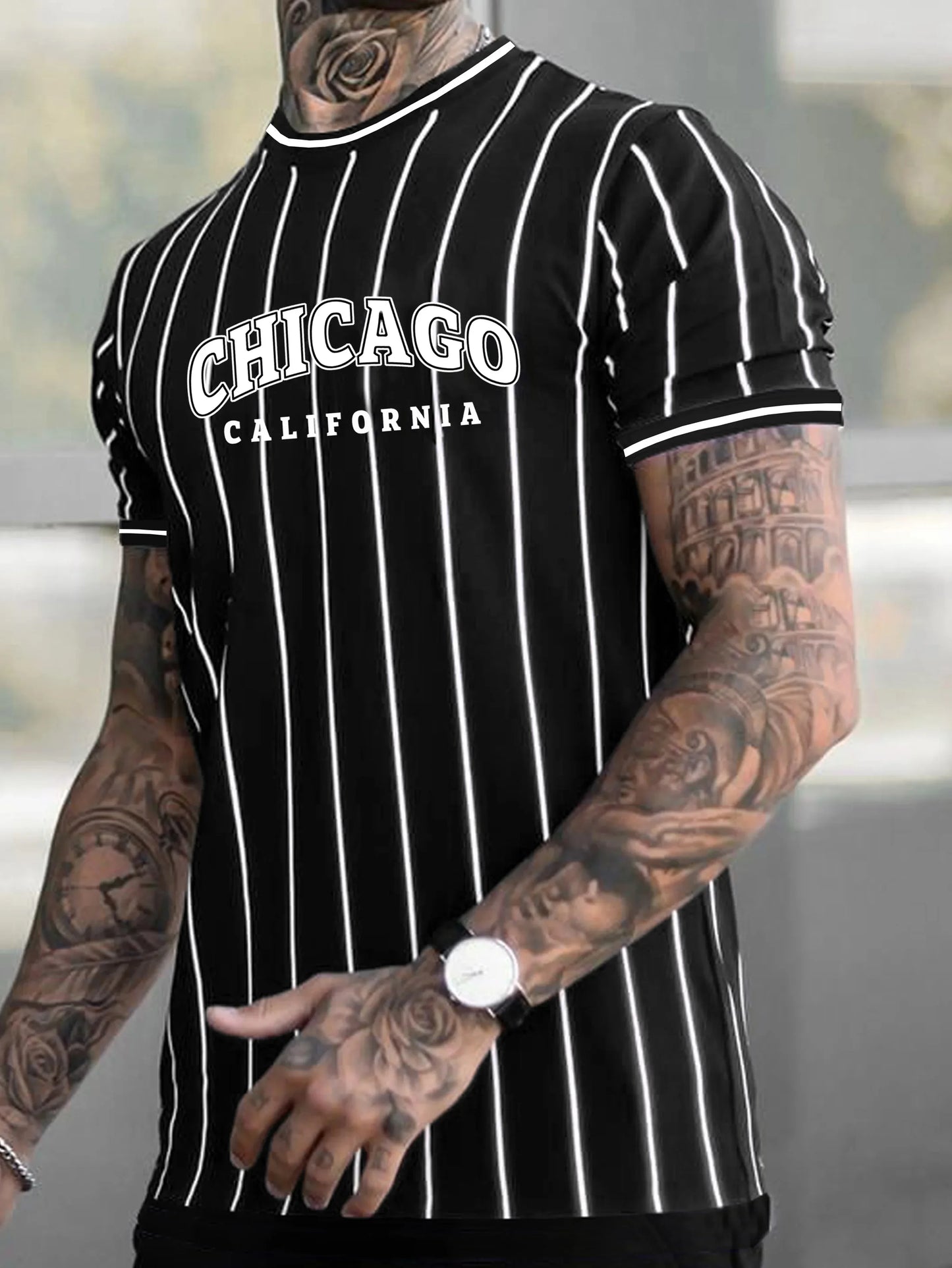 Sporty Striped T-Shirt for Women and Men